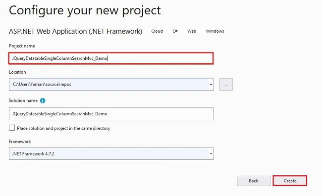 jQuery Datatable Single Column Search