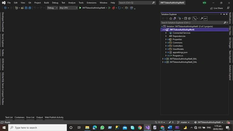 JWT Token Authentication in Asp.net Core 6 Web API Using Three Tier Architecture