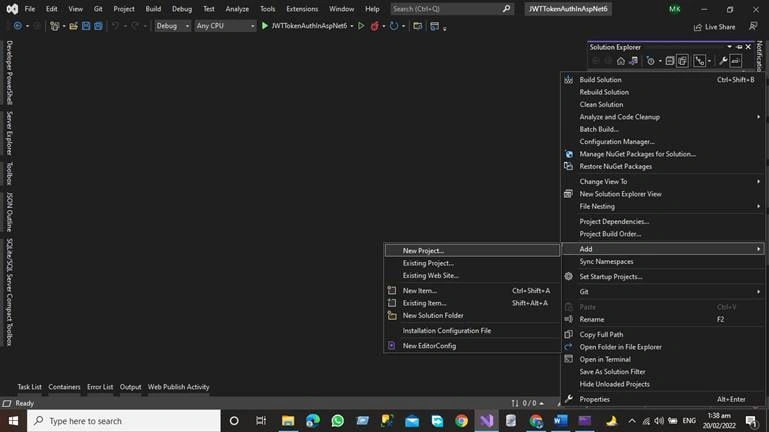 JWT Token Authentication in Asp.net Core 6 Web API Using Three Tier Architecture