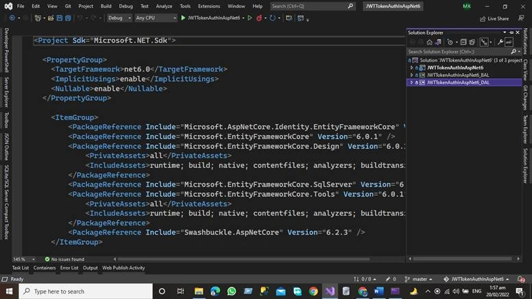 JWT Token Authentication in Asp.net Core 6 Web API Using Three Tier Architecture