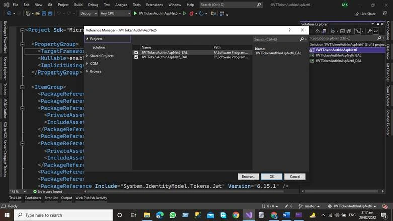 JWT Token Authentication in Asp.net Core 6 Web API Using Three Tier Architecture