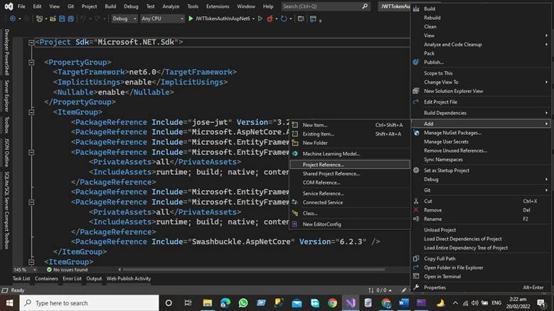 JWT Token Authentication in Asp.net Core 6 Web API Using Three Tier Architecture