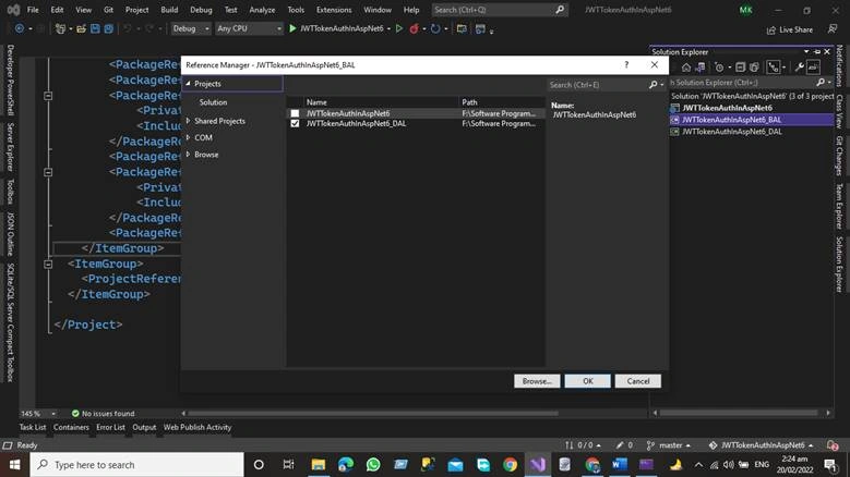 JWT Token Authentication in Asp.net Core 6 Web API Using Three Tier Architecture