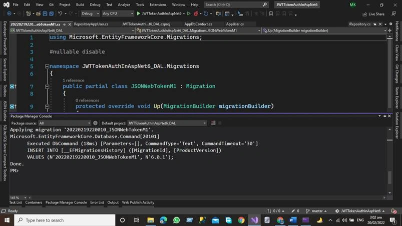 JWT Token Authentication in Asp.net Core 6 Web API Using Three Tier Architecture