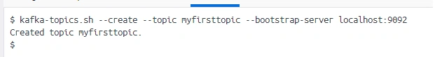 First Kafka topic