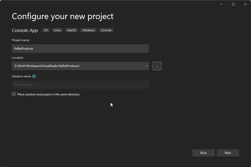 Kafka with Dotnet Core