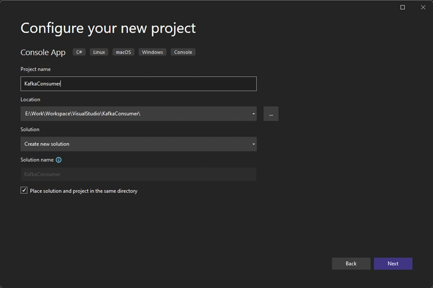 Kafka with Dotnet Core