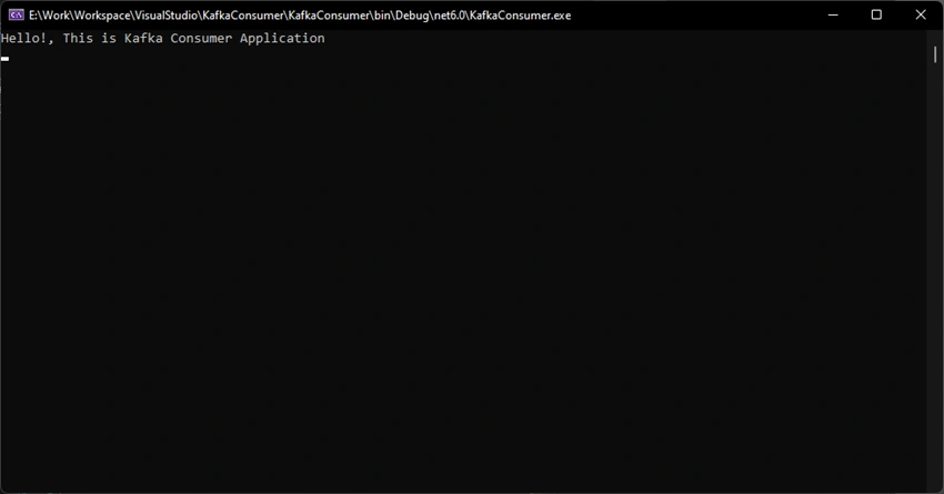 Kafka with Dotnet Core