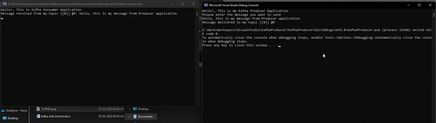 Kafka with Dotnet Core