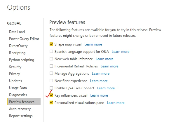 Key Influencer Visuals In Power BI