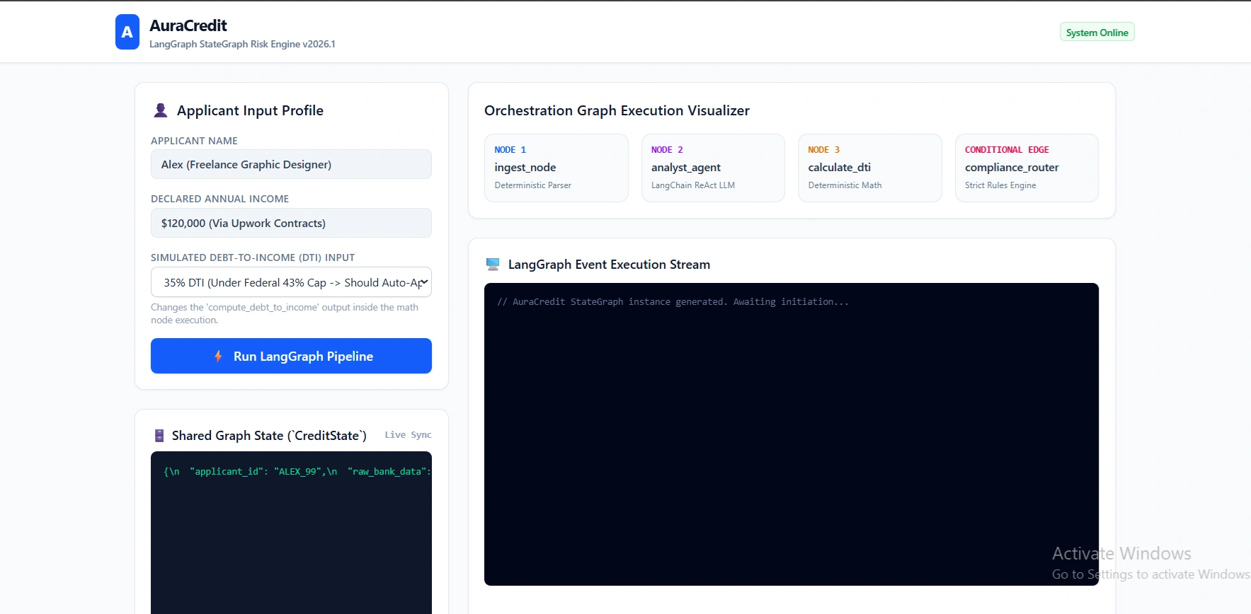 LangChain Agents vs. LangGraph Nodes in AI Credit Scoring - 1