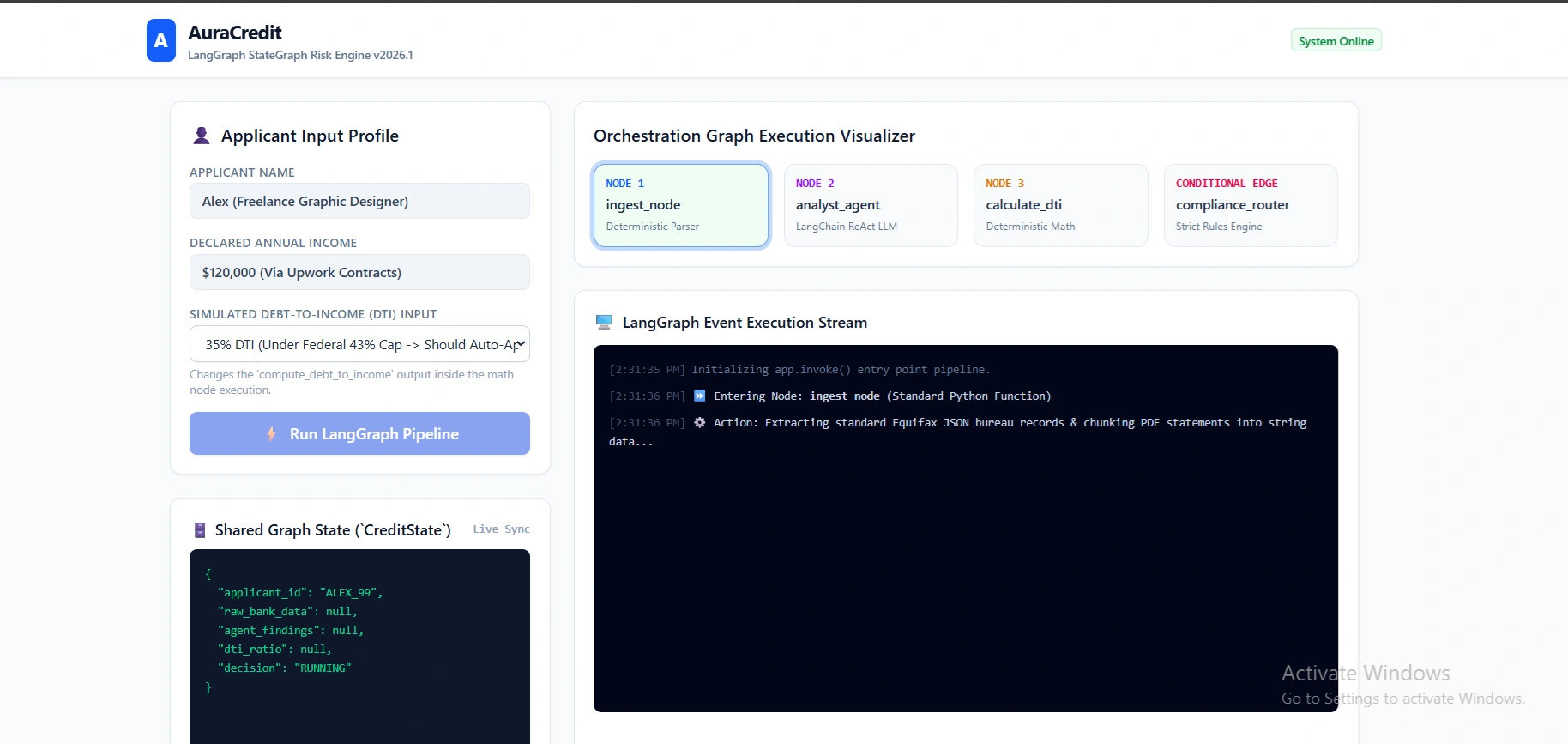 LangChain Agents vs. LangGraph Nodes in AI Credit Scoring - 2