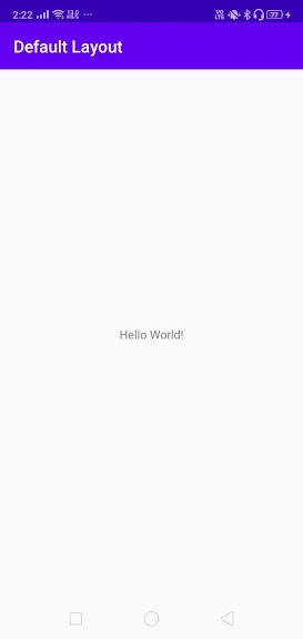 ConstaintLayout Output
