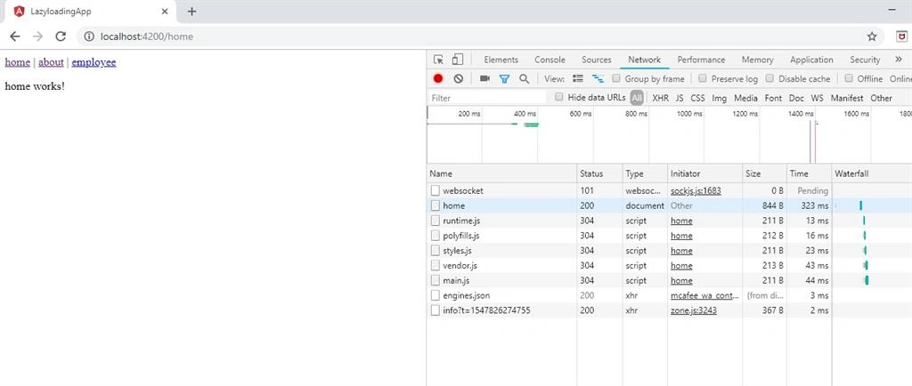 Lazy Loading Module in Angular 7