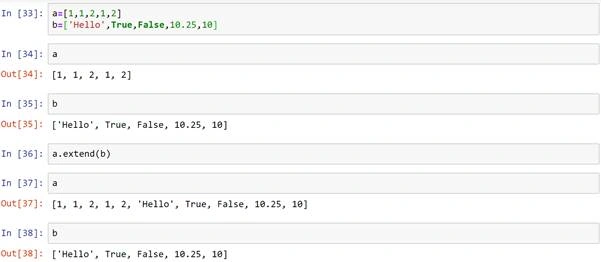 List Container Object In Python