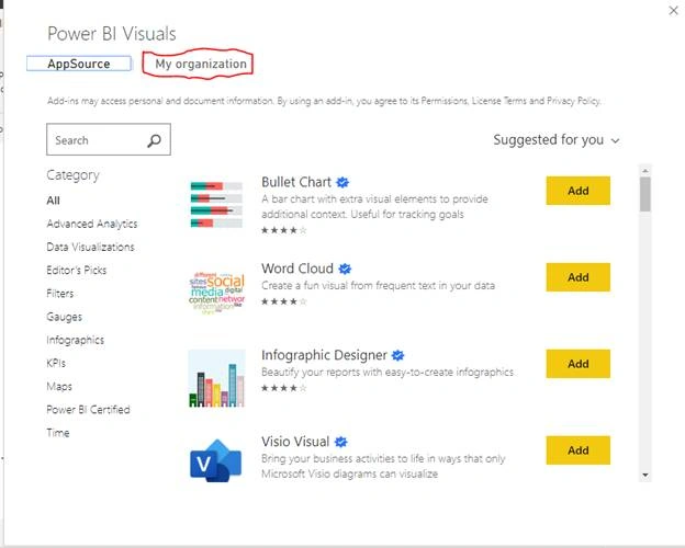 Learn About Power BI Visuals