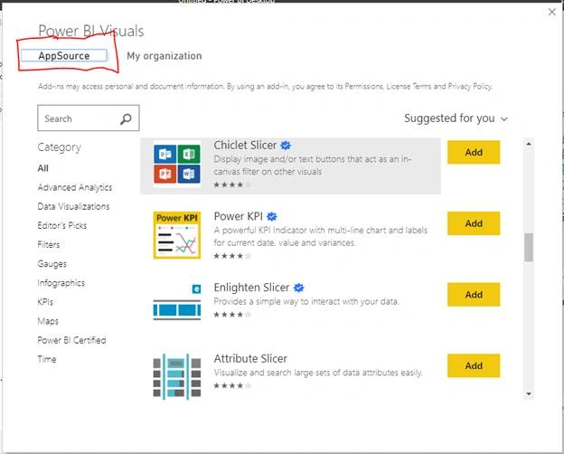 Learn About Power BI Visuals