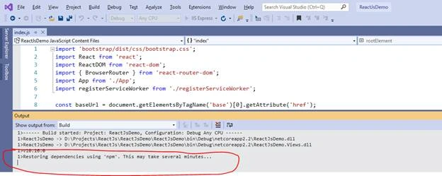 Learn About React App With Visual Studio 2019