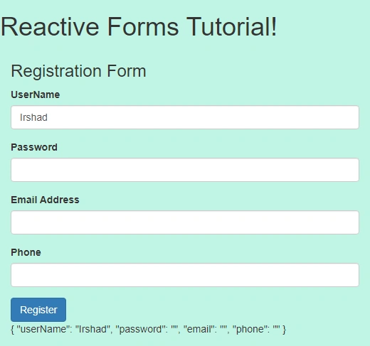 Reactive Forms In Angular