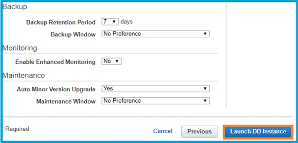 SQL Database in AWS