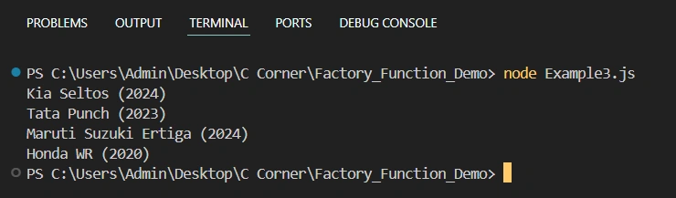 Creating Objects with Factory Functions