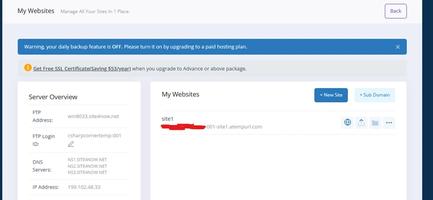 Learn hot to publish your website free for 60 days
