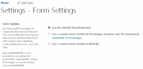 Form Options