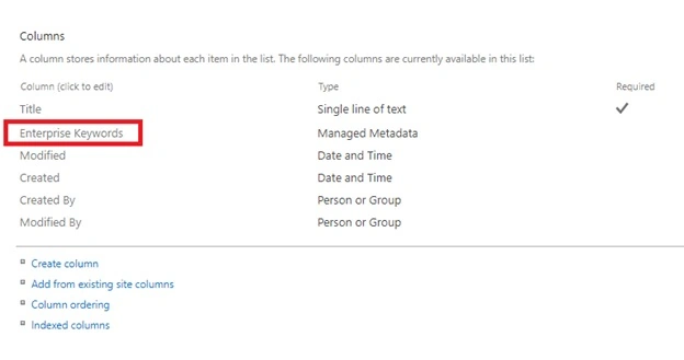 List setting page