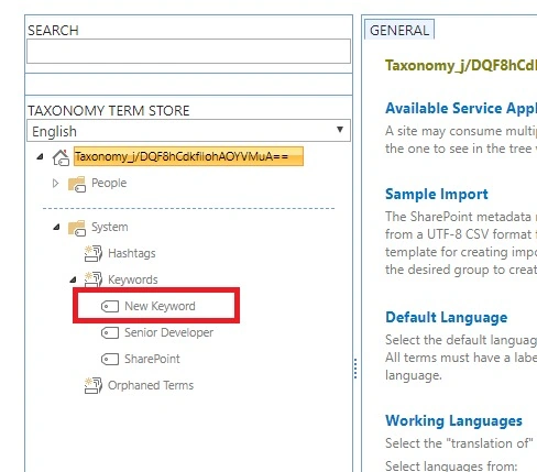  Newly added keyword 