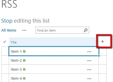 Datasheet view