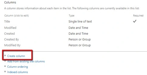 List setting page