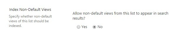 Non-default views