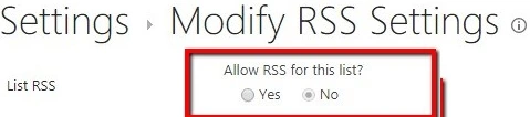 Settings Modify Rss-