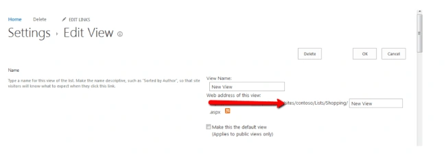 Editing and Deleting a SharePoint List View