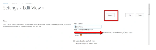 Editing and Deleting a SharePoint List View