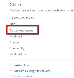 Target audiences
