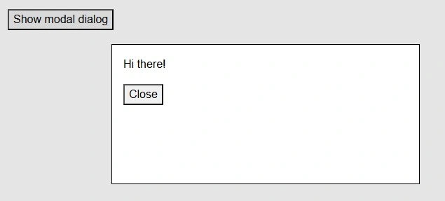 Close button