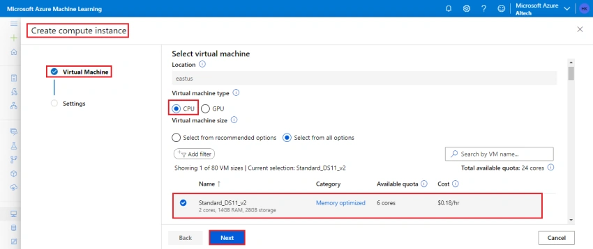 Learn to create the compute resources in the Azure Machine Learning workspace