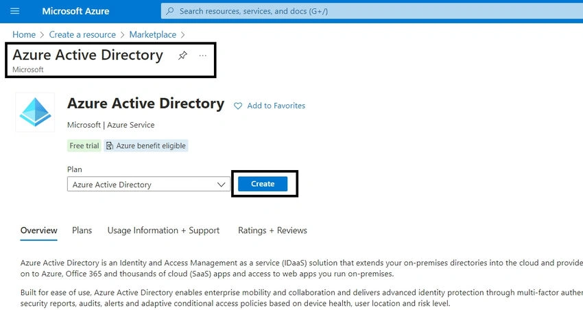 Create Azure Active Directory