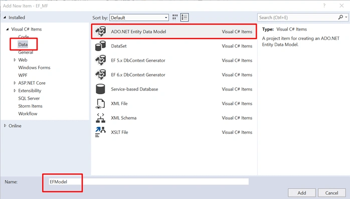 Data Access Approaches of Entity Framework in .NET