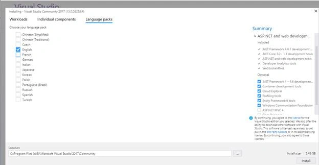 Language packs