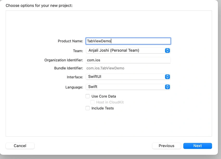 Options for new project