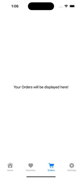 Order screen