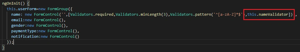 Let's Develop An Angular Application - Custom Validation In Reactive Forms