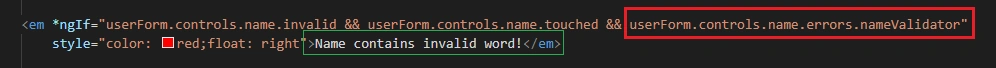 Let's Develop An Angular Application - Custom Validation In Reactive Forms