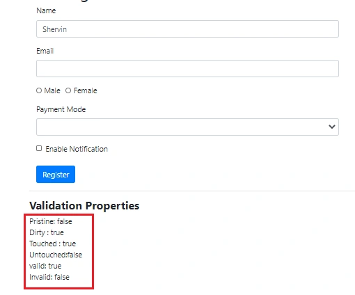Angular Application - Input Validation In Template Driven Forms