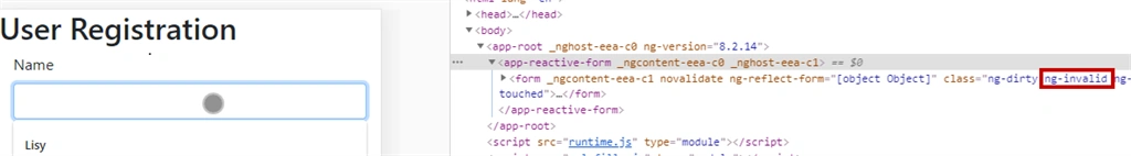 Angular Application - Validation In Reactive Forms