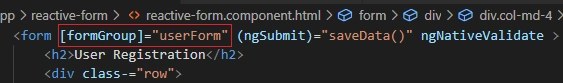 Angular Application - Validation In Reactive Forms
