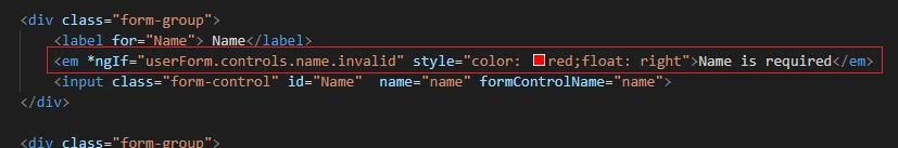 Angular Application - Validation In Reactive Forms