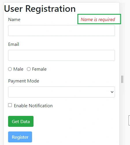Angular Application - Validation In Reactive Forms